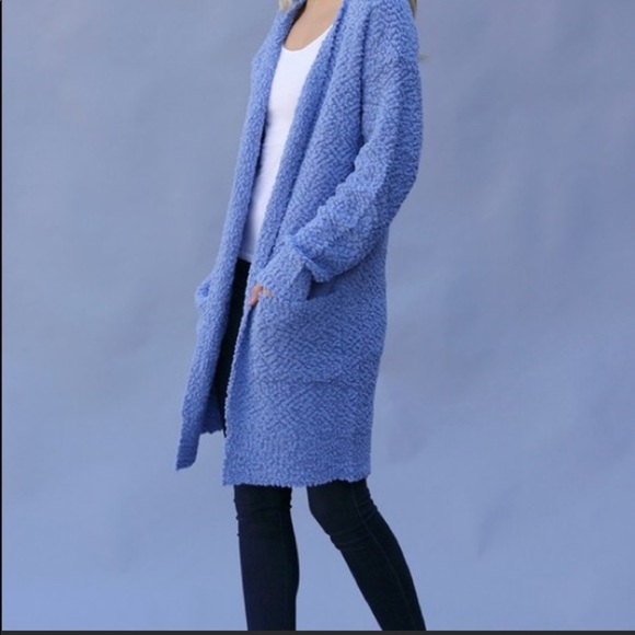 💕Avery💕in CHAMBRAY BLUE Popcorn Cardigan - Picture 1 of 2